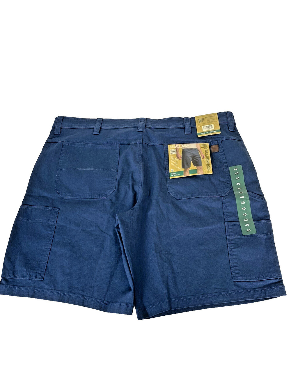 Weatherproof Men's Utility Shorts Size 40 Blue 10" Inseam Stretch Ripstop NWT
